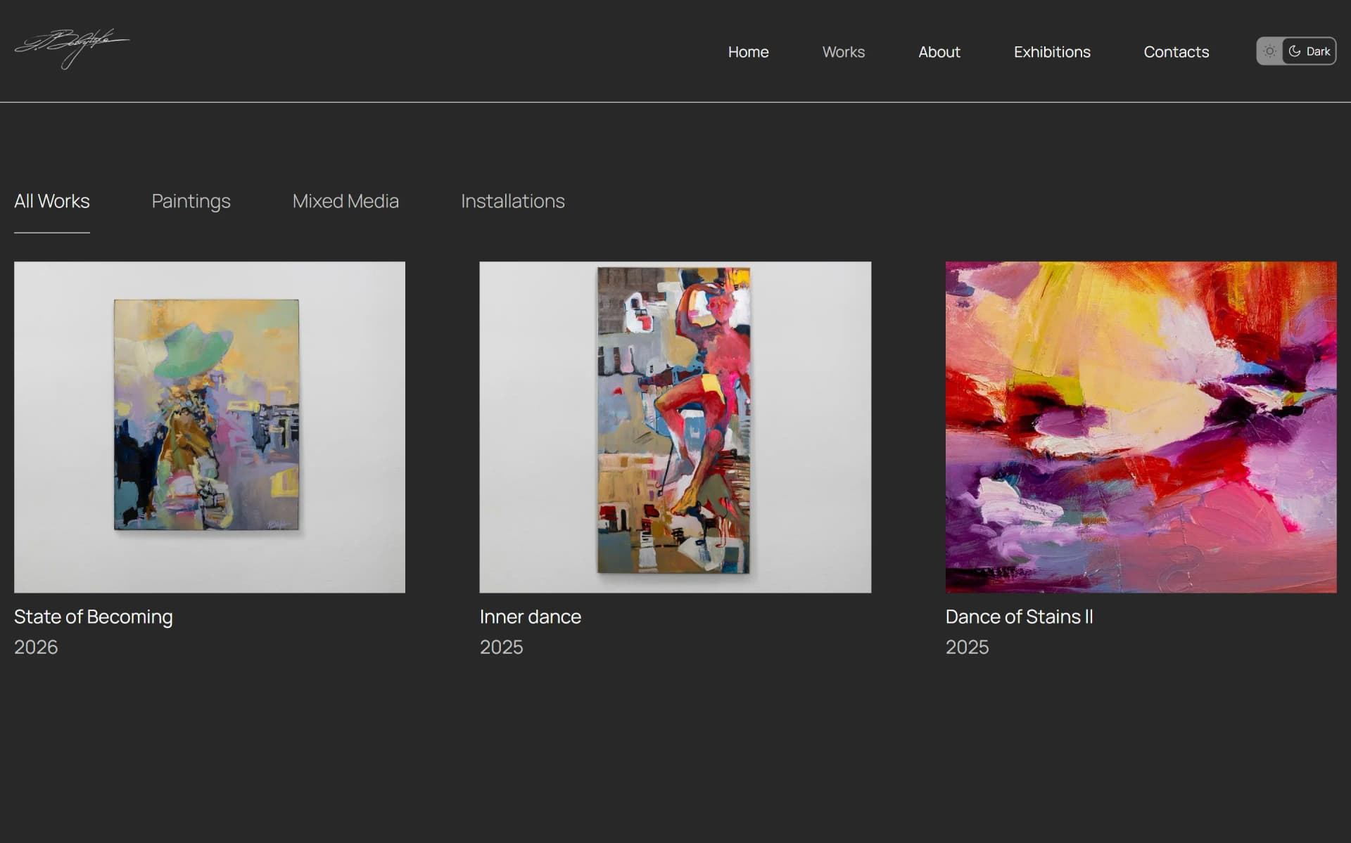 ARTIST WEBSITE Mobile App